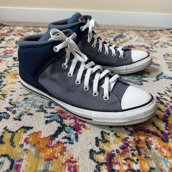 Converse Chuck Taylor All Star High Street Shoes Grey Midnight Navy Mens Size 11 - Picture 2 of 8